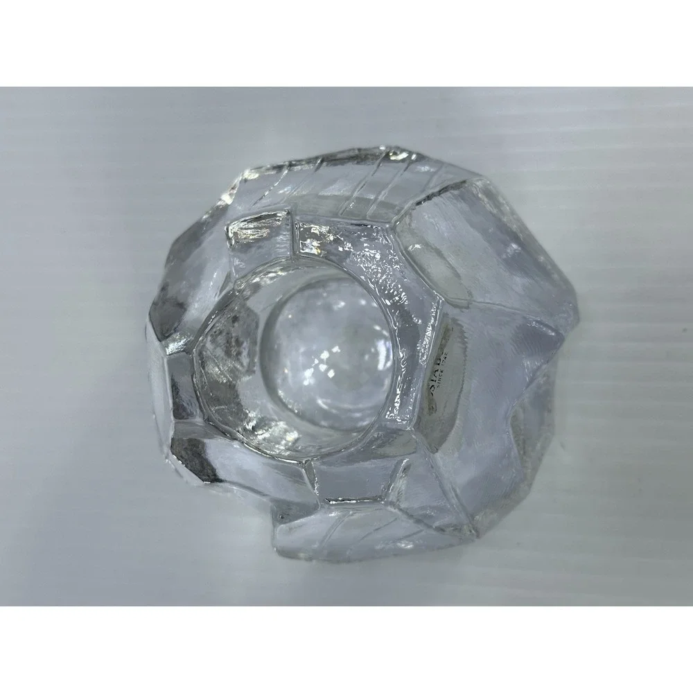 Vintage Kosta Boda Sweden Crystal Votive Large Art Glass Candle Holder‎ 3